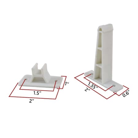 Superior Electric 3-Inch Plastic Clip Entry Door Holder for RV Trailer - White RVA1616